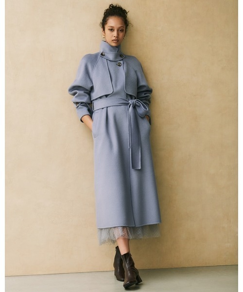 SNIDEL（スナイデル）の「ウロコカシミアスタンドカラーコート（その他