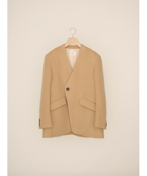 MIESROHE（ミースロエ）の「ノーカラーシャギービッグジャケットコート