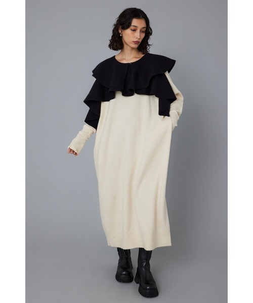 HeRIN.CYE（ヘリンドットサイ）の「Ruffle knit dress ラッフルニット