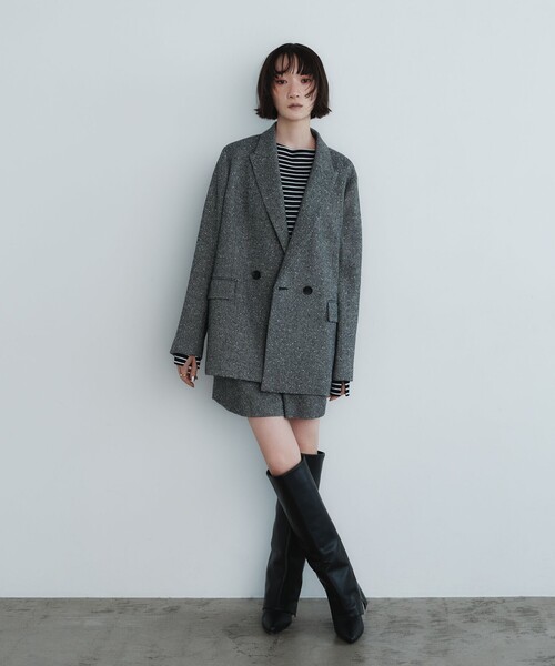 EMMEL REFINES＞EM ノットツイードライク ショートパンツ（スラックス