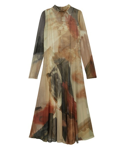 Ameri（アメリ）の「ELIZABETH STAINED GLASS SHEER DRESS（ワンピース