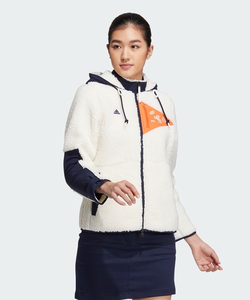 adidas（アディダス）の「PLAY GREEN ボアフリース 長袖フルジップ