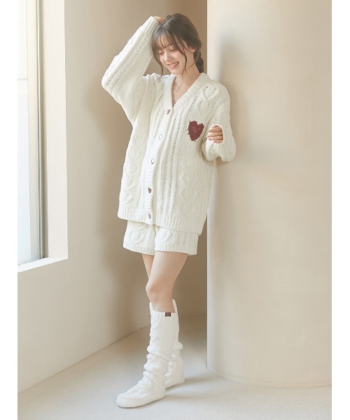 gelato pique（ジェラートピケ）の「ハートアランカーディガン（ルーム