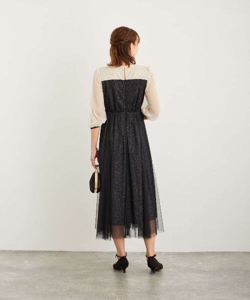ビスチェ風トップス ラメチュールワンピース（ドレス）｜Dorry Doll