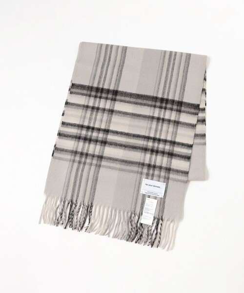 THE INOUE BROTHERS / アルパカ ブラッシュ チェック マフラー 35x180