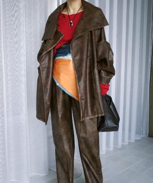 Ameri（アメリ）の「USED LIKE SYNTHETIC LEATHER JACKET（ライダース