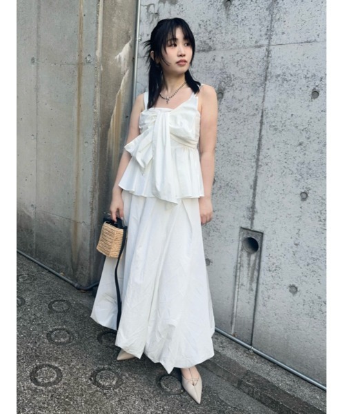 FRAY I.D（フレイアイディー）の「ペプラムリボントップス