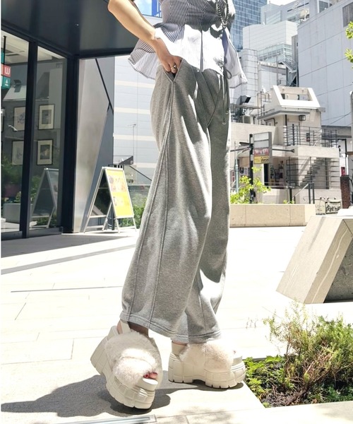 セール】【25AW新作】【R&E】クロスファーバックベルト厚底サンダル