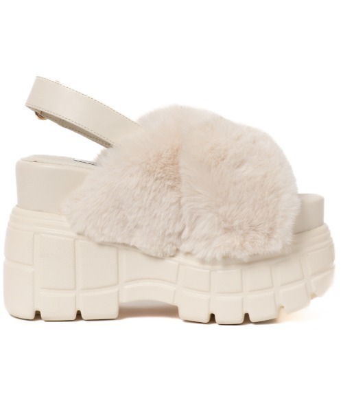 セール】【25AW新作】【R&E】クロスファーバックベルト厚底サンダル