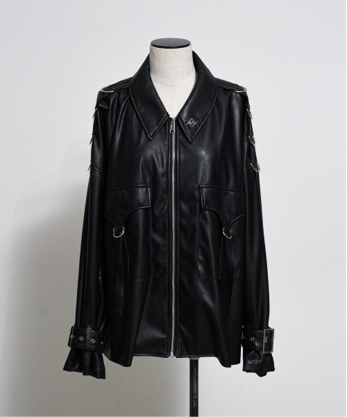 REFLEM（レフレム）の「『REFLEM/レフレム』PUレザーシャツブルゾン