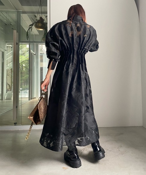 Ameri（アメリ）の「UND SHEER JACQUARD TUCK DRESS（ワンピース