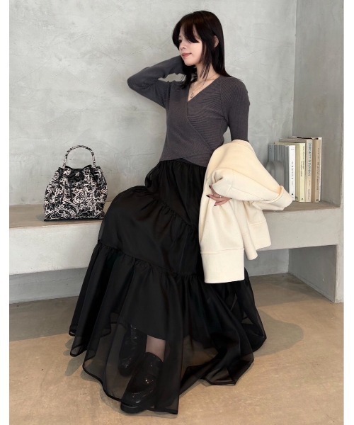 FRAY I.D（フレイアイディー）の「ニットドッキングカシュクール