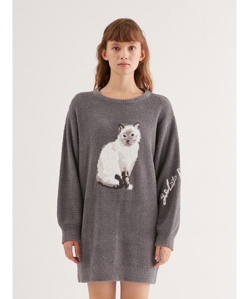 gelato pique（ジェラートピケ）の「ネコジャガードワンピース（ルーム