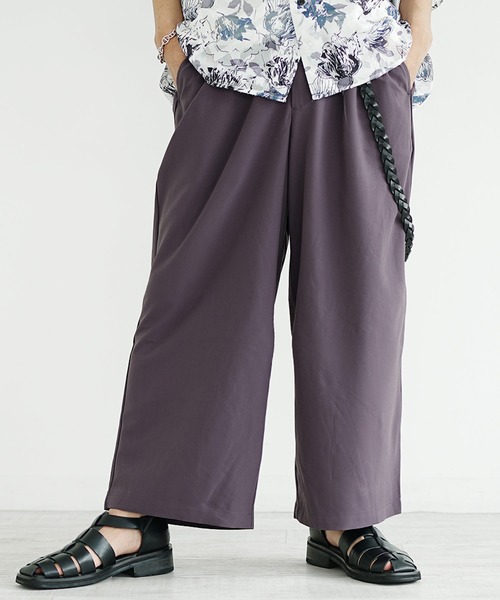 MinoriTY】落ち感ワイドパンツ ワイドシルエット 極太スラックス