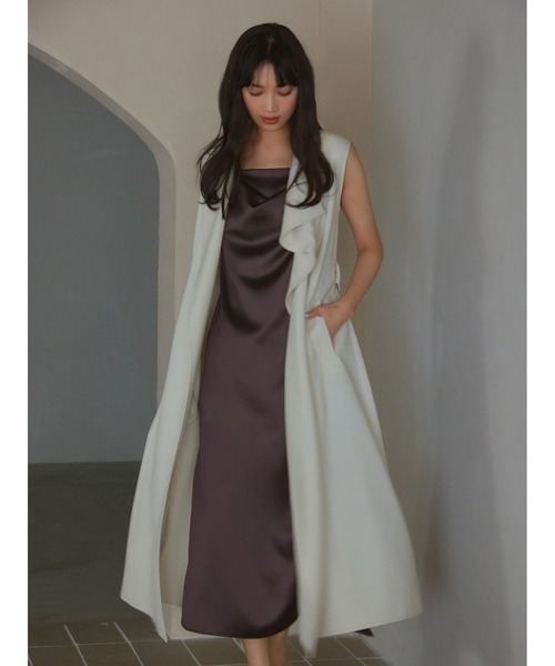 FRAY I.D（フレイアイディー）の「アシメラペルテーラードワンピース