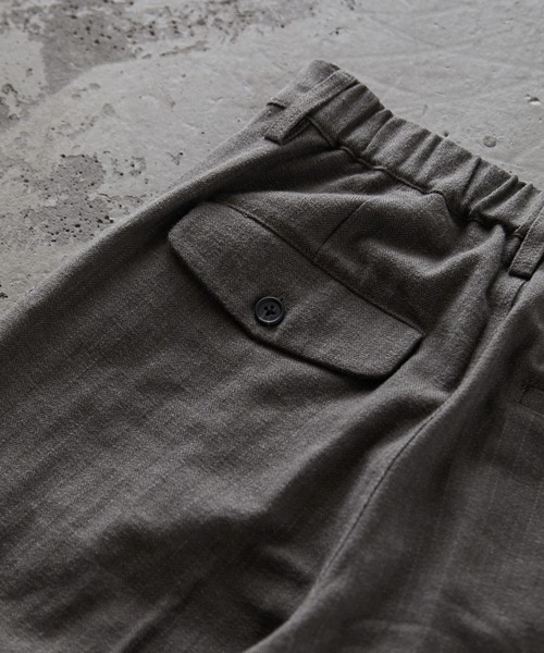 CLEL】Soft W Similar Gabardine Straight pants/ソフトウールシミラー