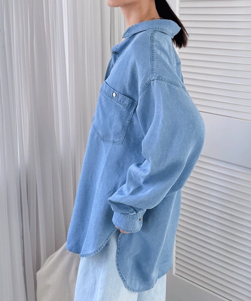 Doux archives（ドゥアルシーヴ）の「ソフトデニムシャツ（シャツ