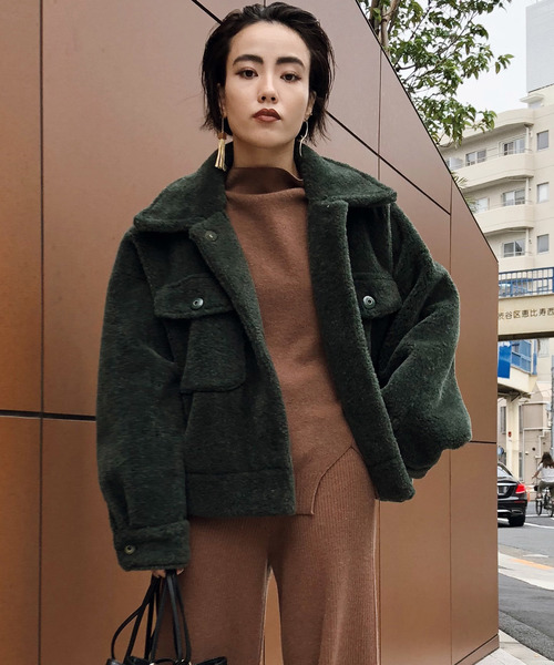 Ameri（アメリ）の「OVER SIZE ECO MOUTON COAT（ムートンコート