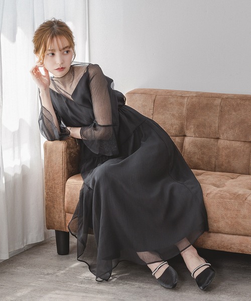 Kana（カナ）の「 ラメチュール ハイウエスト ワンピース パーティー