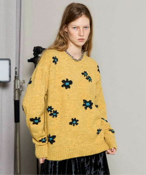 Many Flower Knit Pullover/メニーフラワーニットプルオーバー（ニット