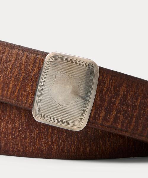 スライダーバックル レザー ベルト（ベルト）｜RRL（ダブル アール