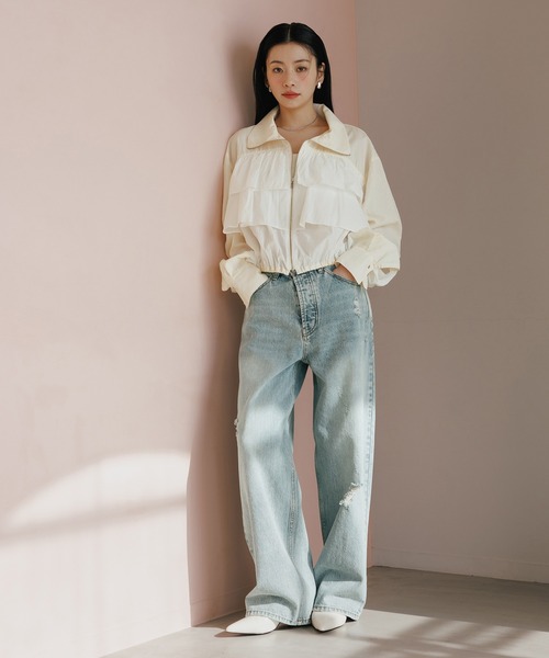 WEB限定】ワイドストレートデニムパンツ（デニムパンツ）｜ADAM ET