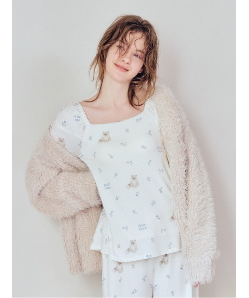 フェザーカーディガン（ルームウェア/パジャマ）｜gelato pique