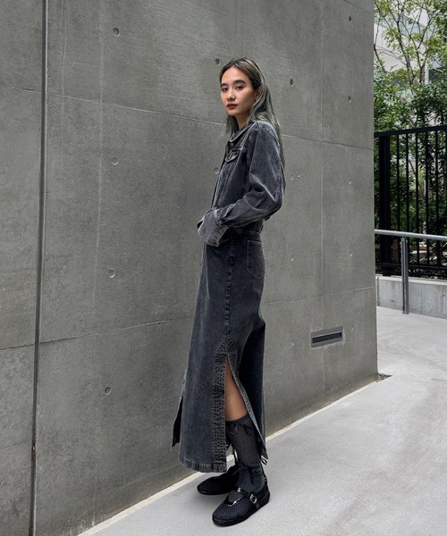 Ameri（アメリ）の「I LINE CORDUROY SHIRT DRESS（シャツワンピース