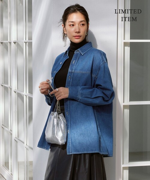 WEB限定・洗える】コットンソフトデニム ジャケット（デニムジャケット