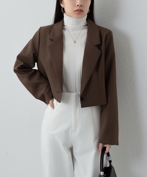 セール】ショート丈ブレザーテーラードジャケット（テーラード