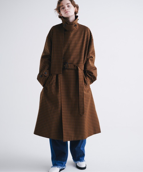 CULLNI（クルニ）の「23-AW-038B Shetland Check Trench Coat