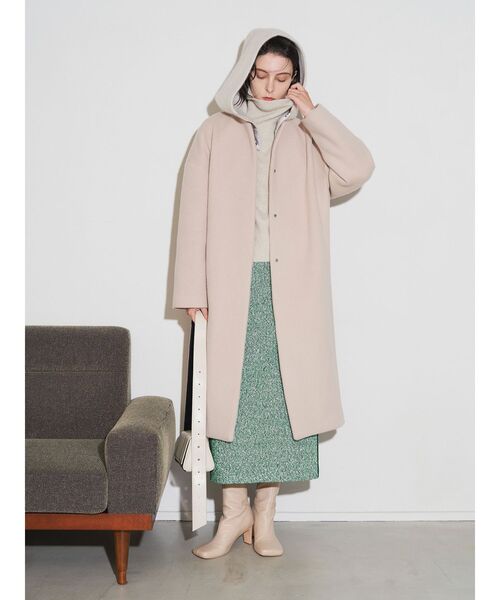 ELENDEEK（エレンディーク）の「クルーネックコクーンコート（ノー