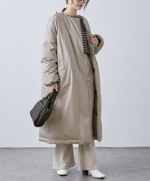 フレンチダックダウンノーカラーコート（ダウンジャケット/コート