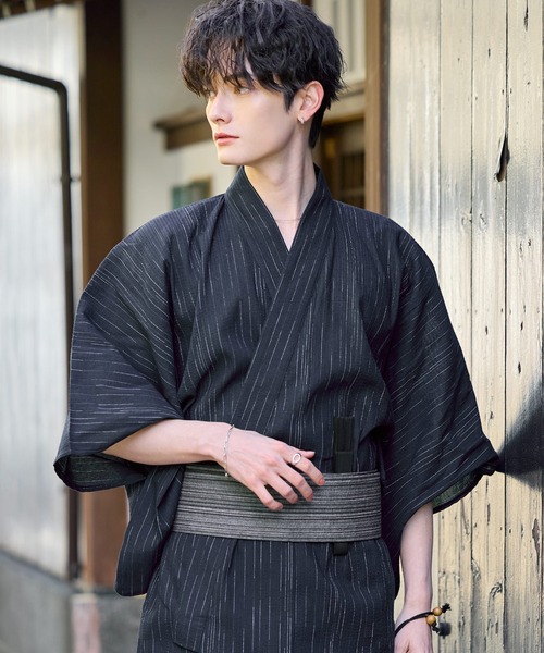 セール】浴衣5点セット 帯 下駄 扇子 巾着 男性浴衣（浴衣