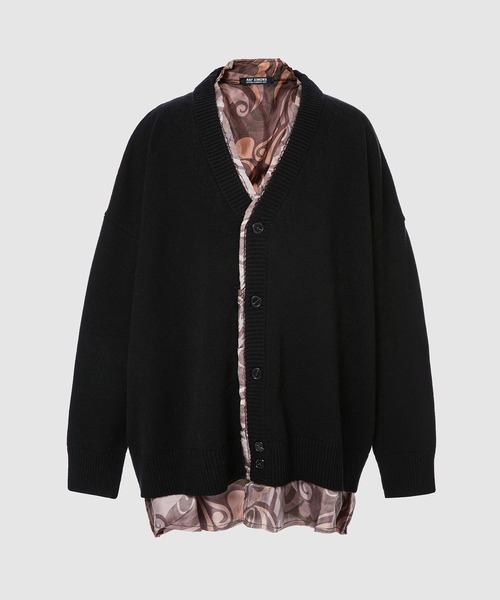 RAF SIMONS（ラフシモンズ）の「V-neck cardigan with fabric lining