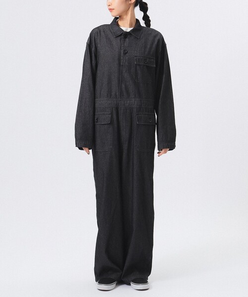 BEAMS BOY（ビームスボーイ）の「デニム ミリタリー オールインワン