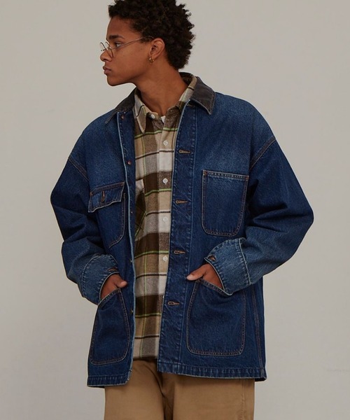 BEAMS（ビームス）の「ルーズ デニム カバーオール ジャケット（デニム