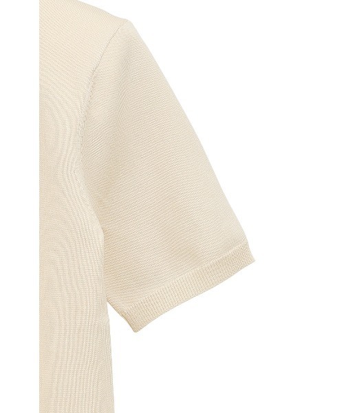 セール】SHOULDER PADS POLO KNIT TOPS（ニット/セーター）｜CLANE