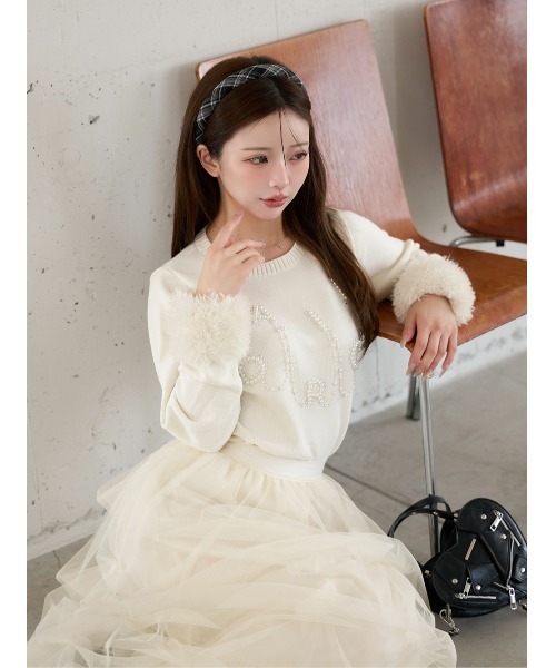 DARICHロゴパールニットトップス（ニット/セーター）｜Darich