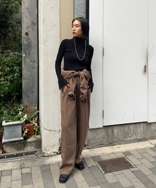 TODAYFUL（トゥデイフル）の「ヘリンボーンシャツコンビネゾン（つなぎ