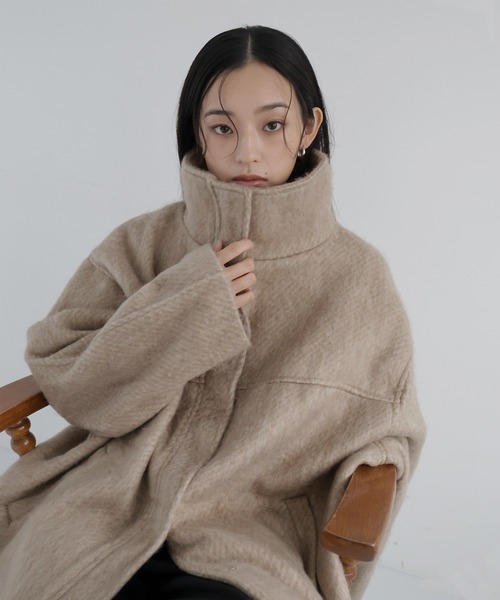 hellam（へラム）の「シャギースタンドカラーコート（ステンカラー