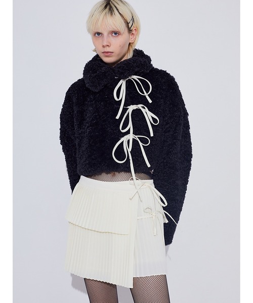 SORIN（ソリン ）の「Synthetic Fur Lace-up Cardigan（その他アウター