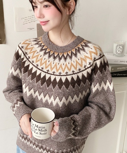 新品 ラリアムー 25aw ジャガードニットベスト 定価27500 新品