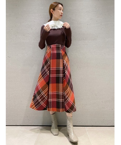 SNIDEL（スナイデル）の「ロービングチェックスカート（スカート