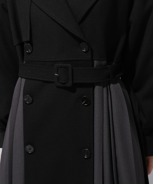 HARE（ハレ）の「バイカラープリーツコート(HARE)（チェスターコート