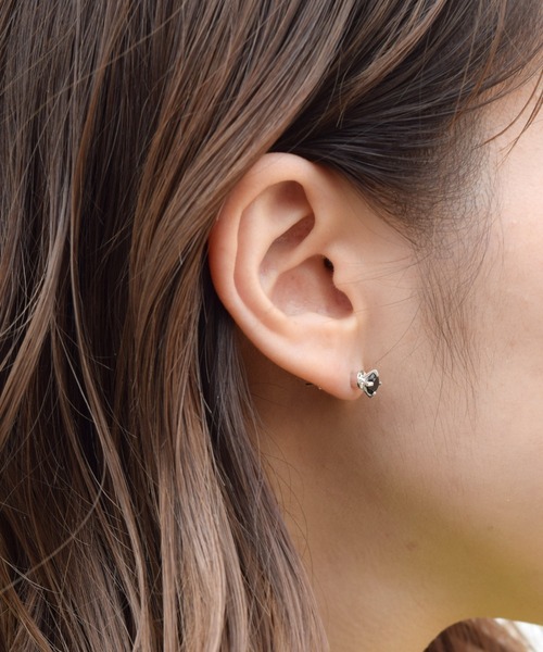 SILVER925ブラックジルコニアゆれピアス/レディース/メンズ/ギフト