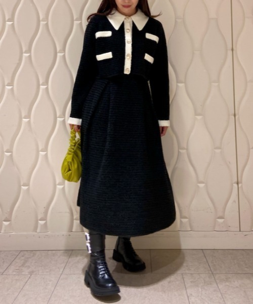 CELFORD（セルフォード）の「襟付きツイードセットアップ（ワンピース