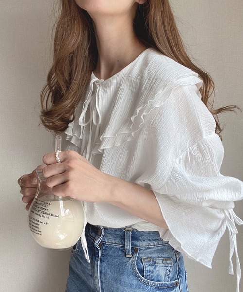 JUNOAH（ジュノア）の「2wayビッグカラーブラウス（シャツ/ブラウス