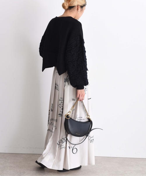 Eimee Law（エイミーロウ）の「テキストプリント プリーツスカート