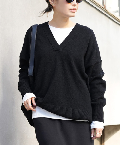 セール】*追加 OLBIA Vネック プルオーバー（ニット/セーター